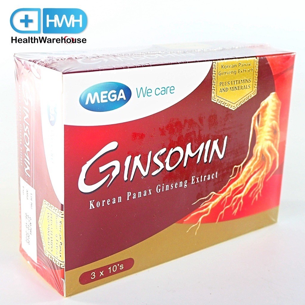 160 Capsules Mega Ginsomin Energy Men Extract Korean Ginseng Healthy Vitamins