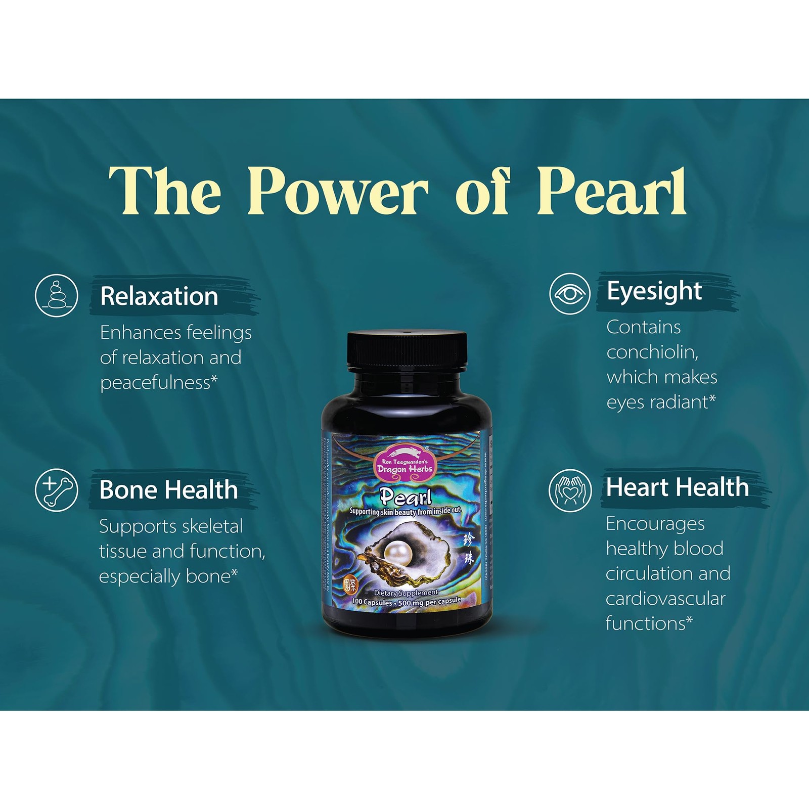 Pearl Powder Capsules – Pure Pearl Powder Supplement to Support Skin, Eyes, N…