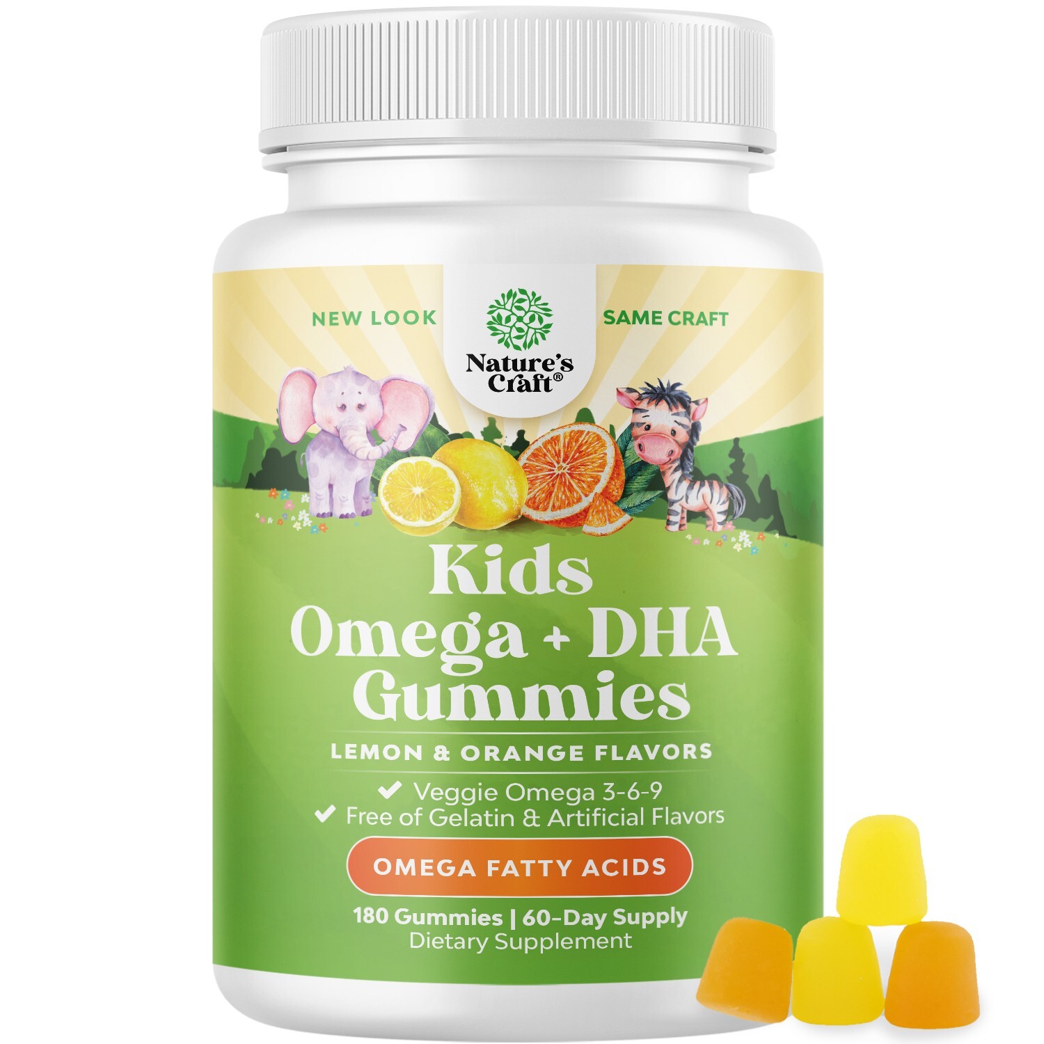 Plant Based Omega 3 Gummies for Kids – Delicious DHA for Immunity & Focus 180ct