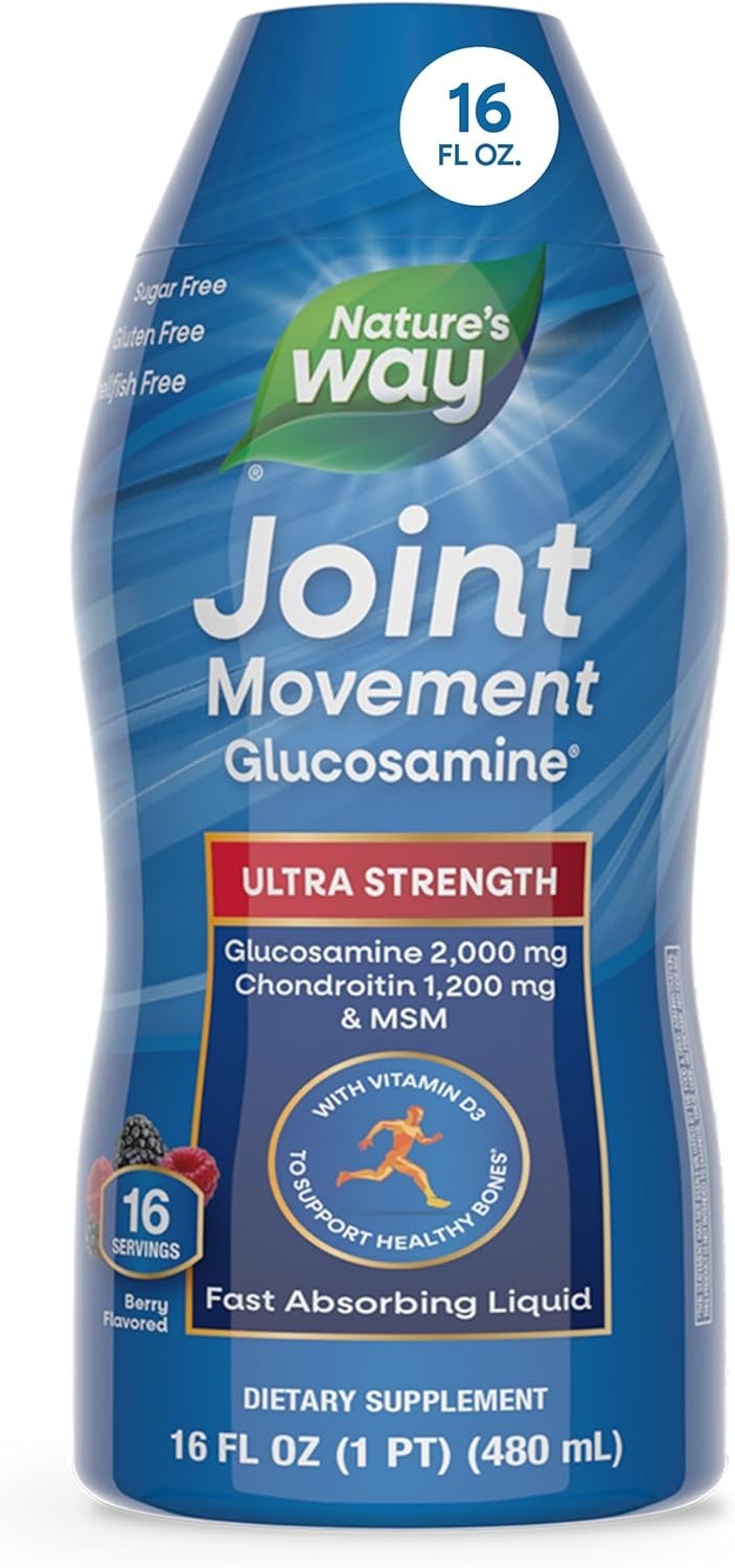 Nature’s Way Ultra-Strength Joint Movement Glucosamine Liquid, Glucosamine, Chon