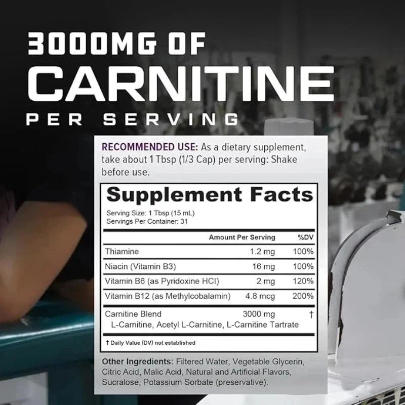 3pcs-Cutler Nutrition Liquid Carnitine 3000mg Energy and Metabolism