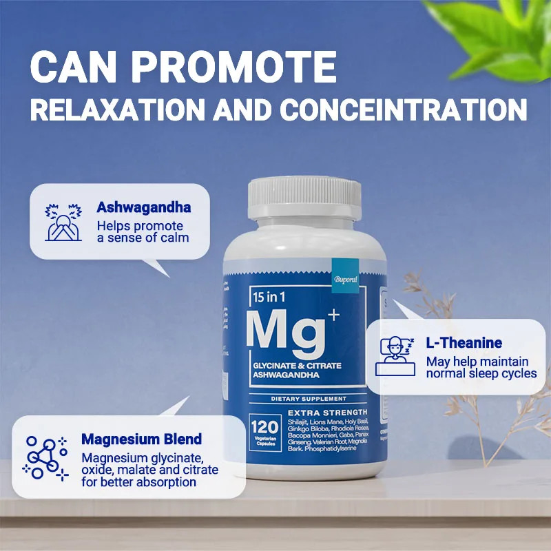 Magnesium 120pcs – Muscle Recovery, Heart & Bone Health, Calm & Relaxation