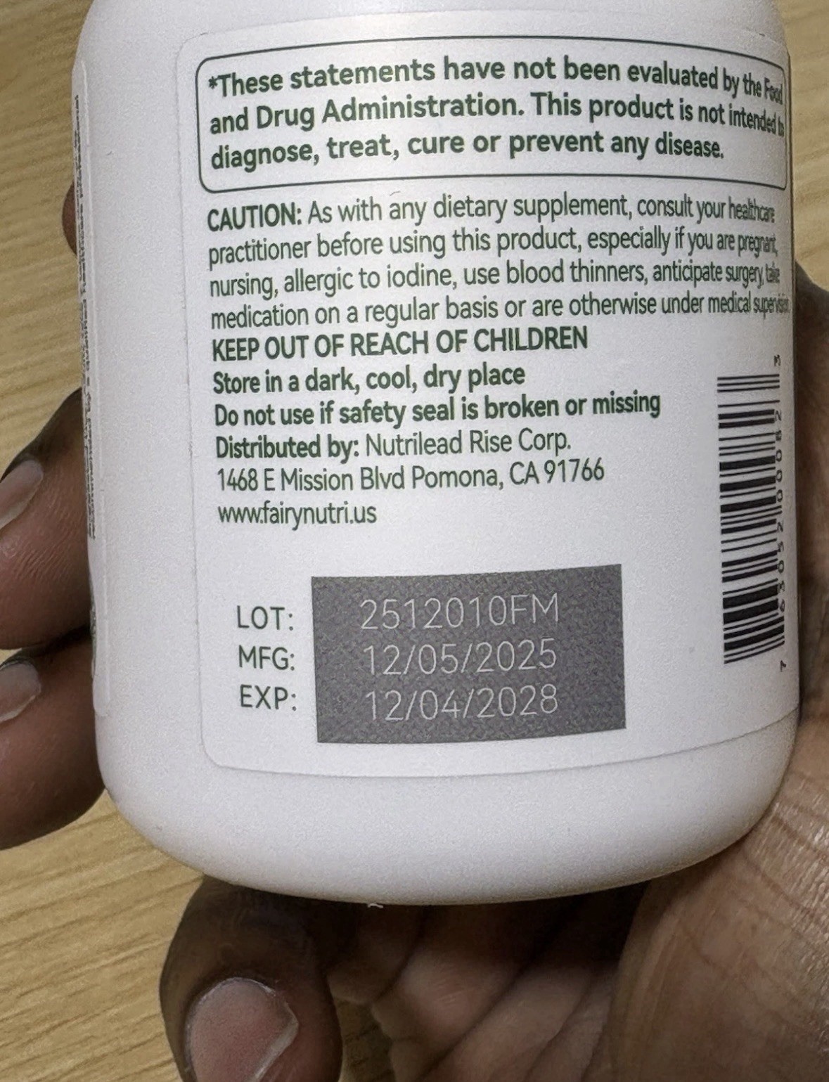 FairyNutri Metabolism Complex 7-in-1 Probiotic Blend 60 Tablets New