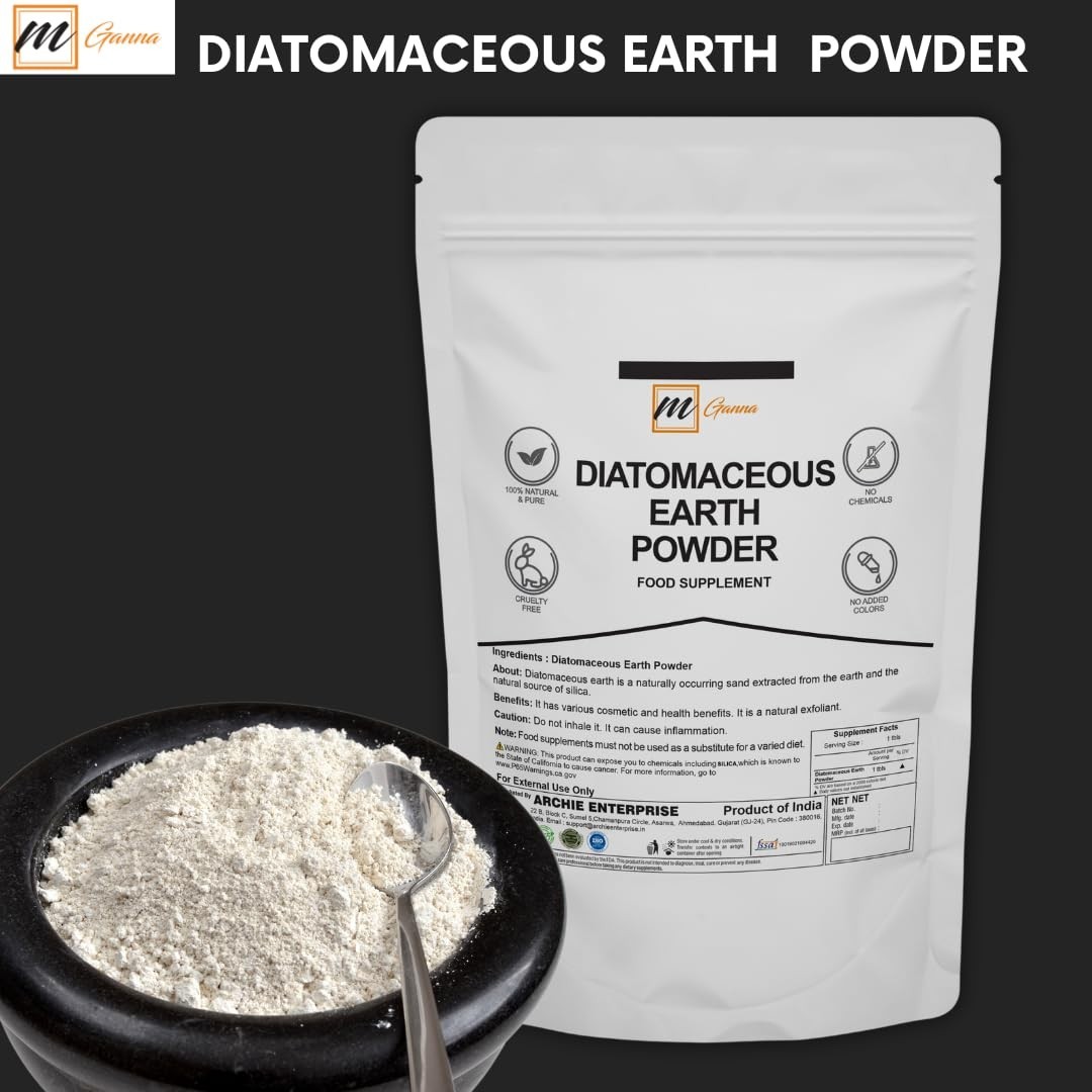 100% Natural Diatomaceous Earth Powder – Gentle Exfoliant for Skin & Health 8 Oz