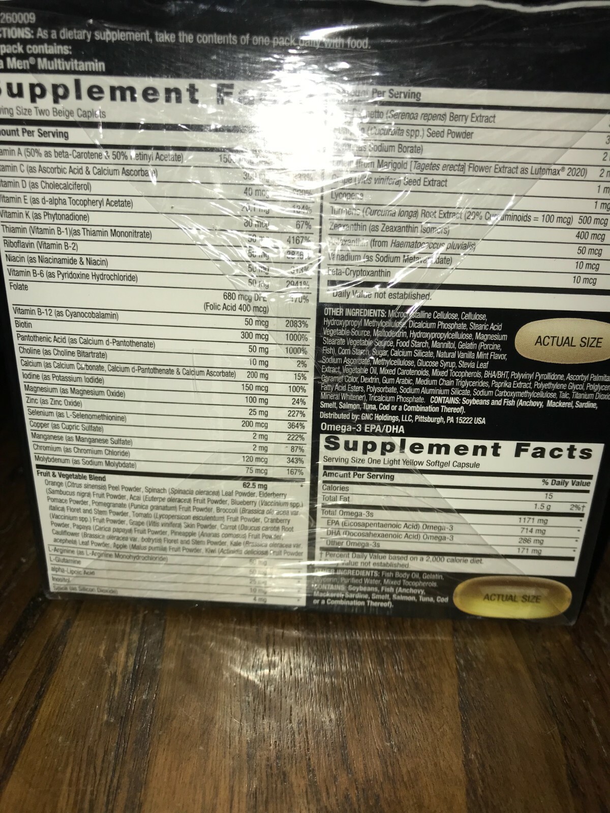 GNC Mega Men Health & Vitality Sexual Performance Daily 30 Packs VITAPAK