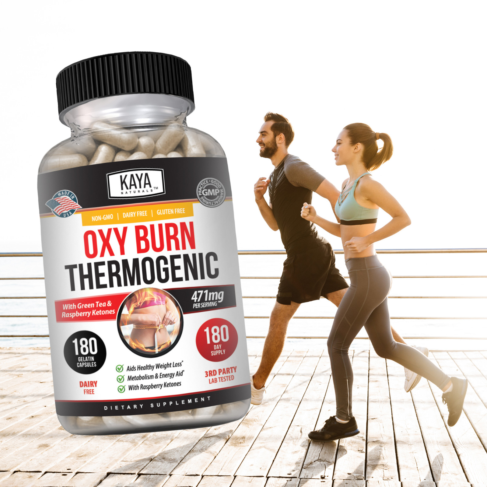 Premium Oxy Burn Thermogenic 180ct 471mg Appetite Control Weight Loss Fat Burner