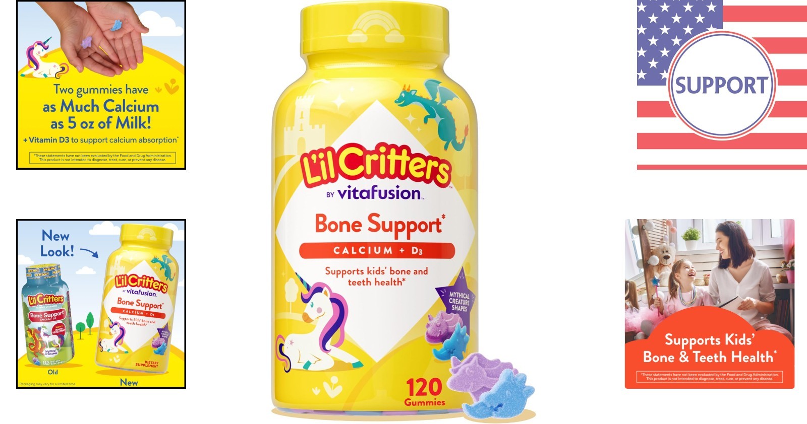 Delicious L’il Critters Bone Support Gummies – 120ct No Artificial Sweeteners