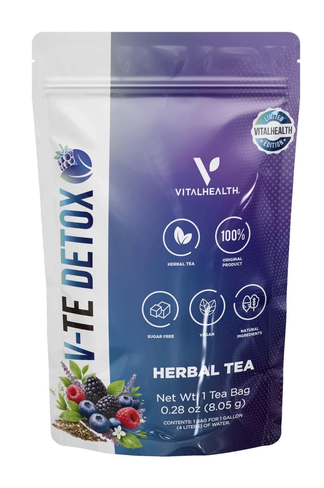 V-TE DETOX BERRY FLAVOR TEA (4 Pack)