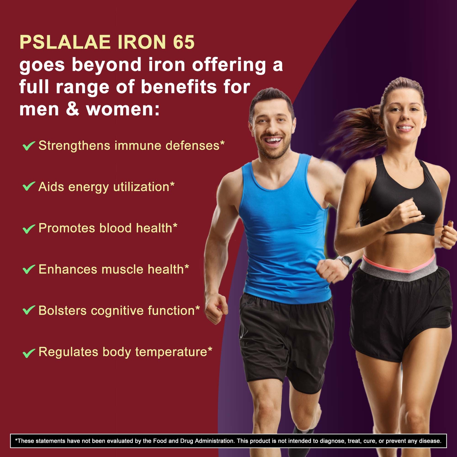 Iron Supplement 65mg – with Vitamin C – Absorbs Easily Raise Hemoglobin Levels