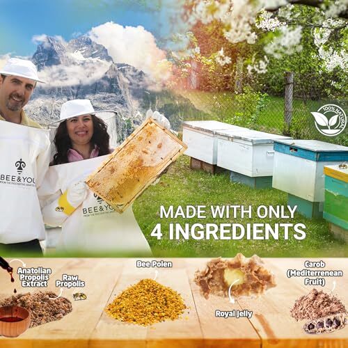 BEE and YOU Royal Jelly Tablet Propolis Extract Bee Pollen 100% Natural Super…