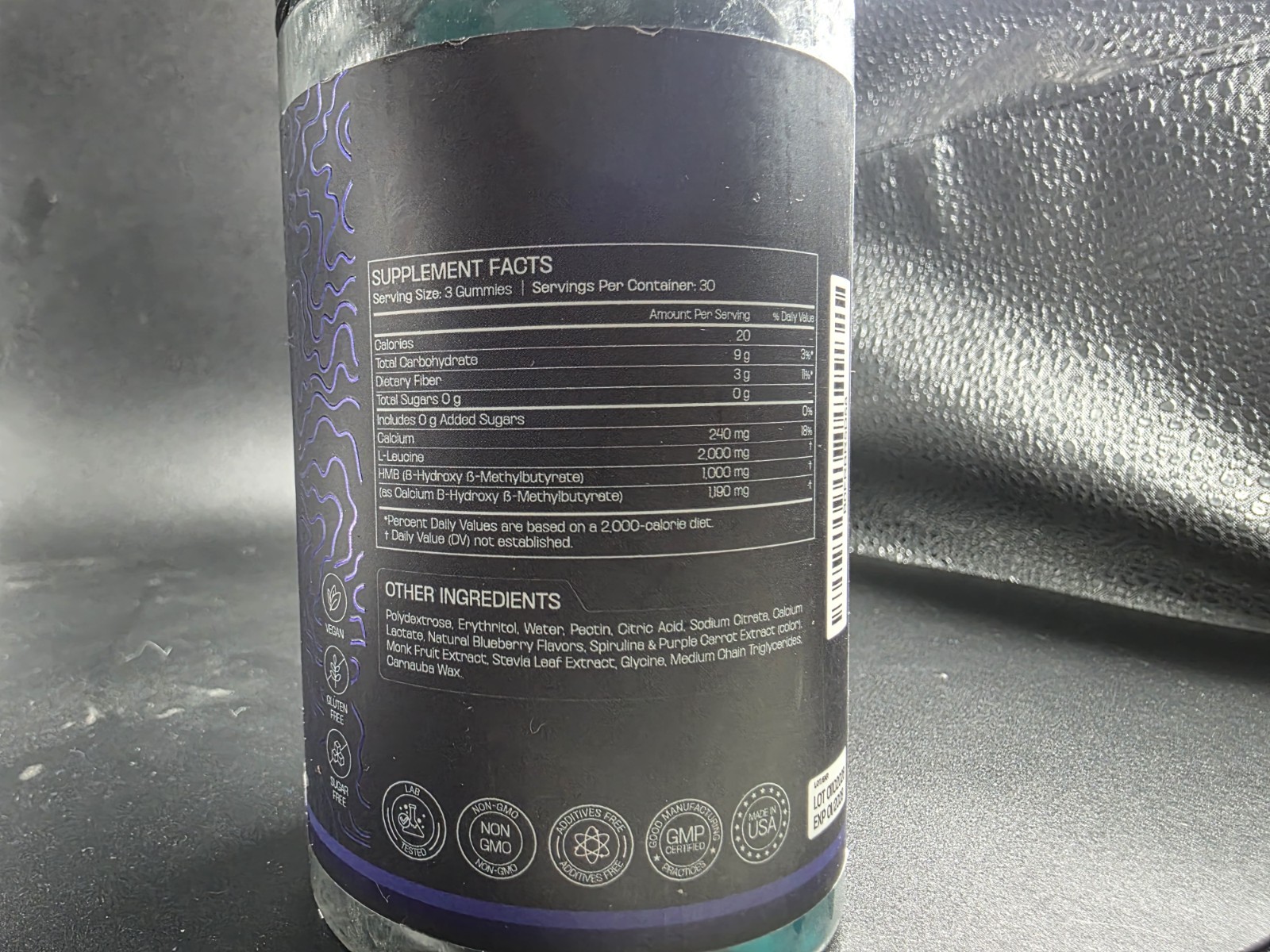 HMB and L-Leucine Gummies 3000mg Muscle Support for Strength & Recovery 01/28