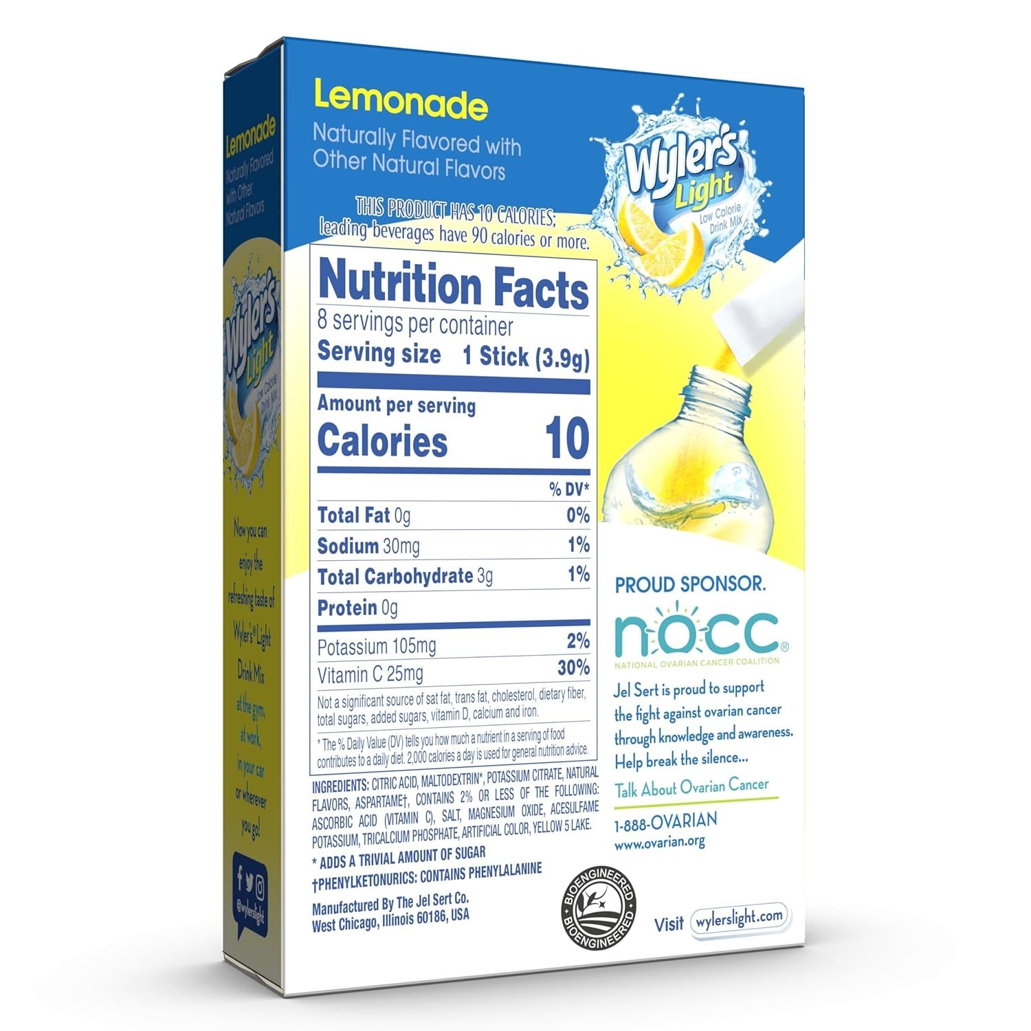 96 Total Servings of Wyler’s Light Lemonade Powder – Refreshingly Low-Calorie