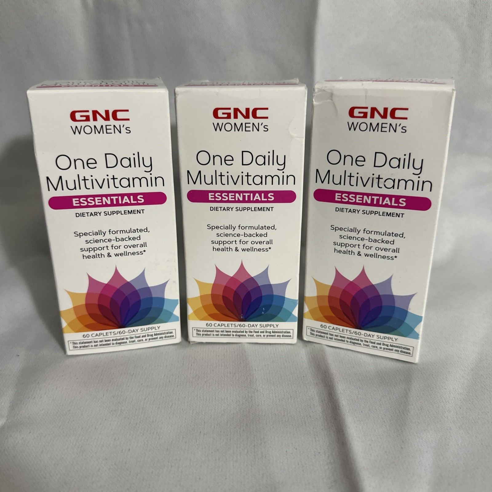 GNC Womens One Daily Multivitamin – Lot of 3 x 60 Tablets – New in Box- Exp 7/25