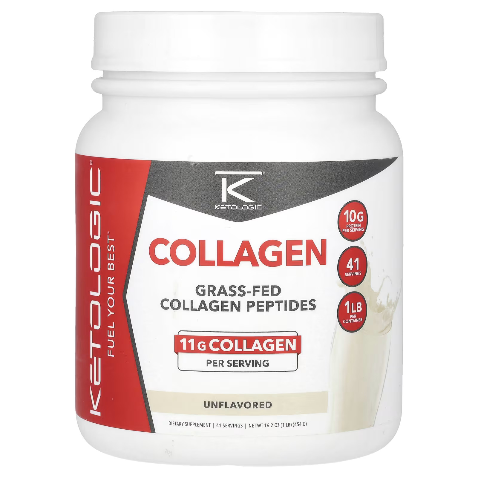 2 X KetoLogic, Collagen, Unflavored, 16.2 oz (454 g)