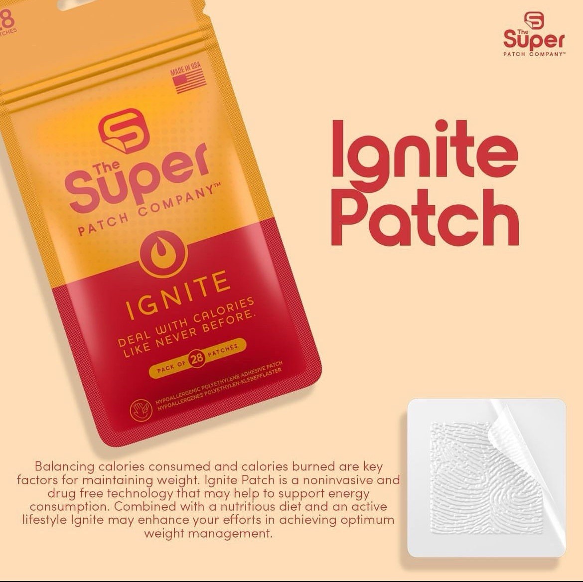 The Super Patch Company- 7 Day Trial Pack of IGNITE. 7SINGLE PATCHES