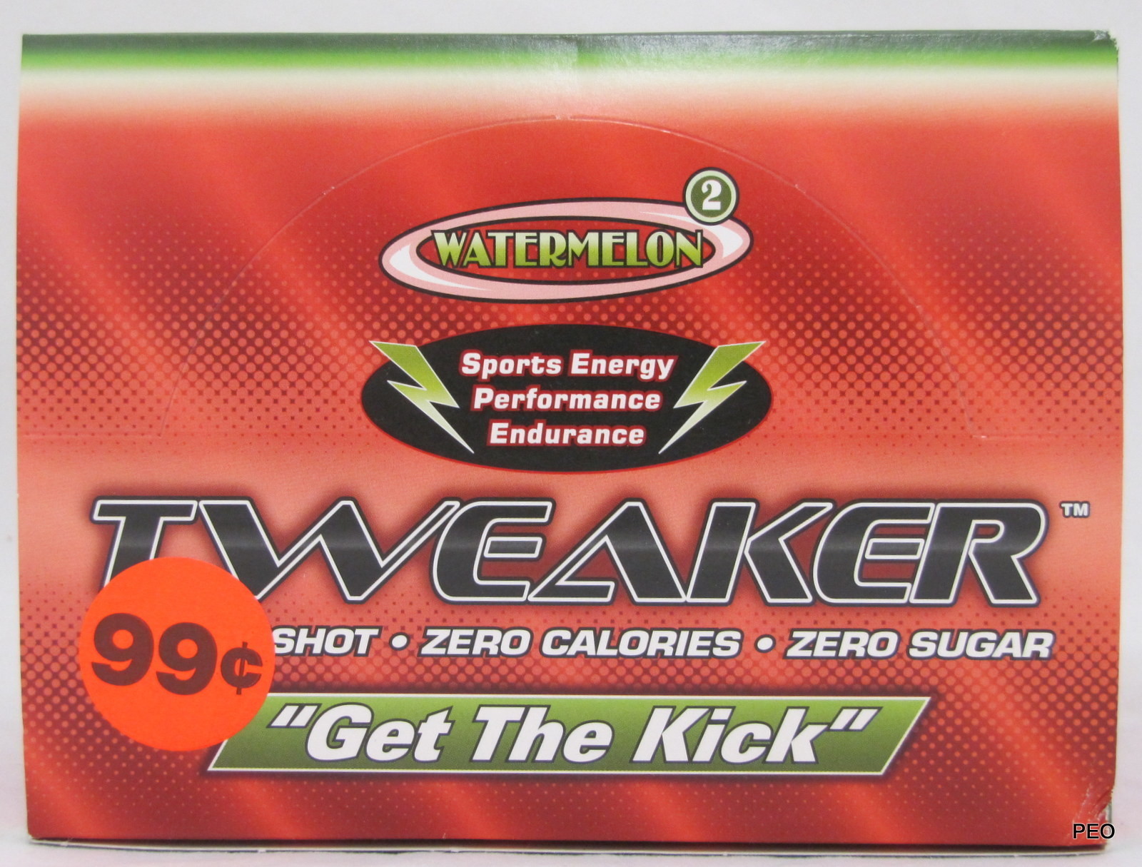 Tweaker Watermelon Flavor 12 Count Energy Shots 2.0 Ounces Zero Sugar Endurance