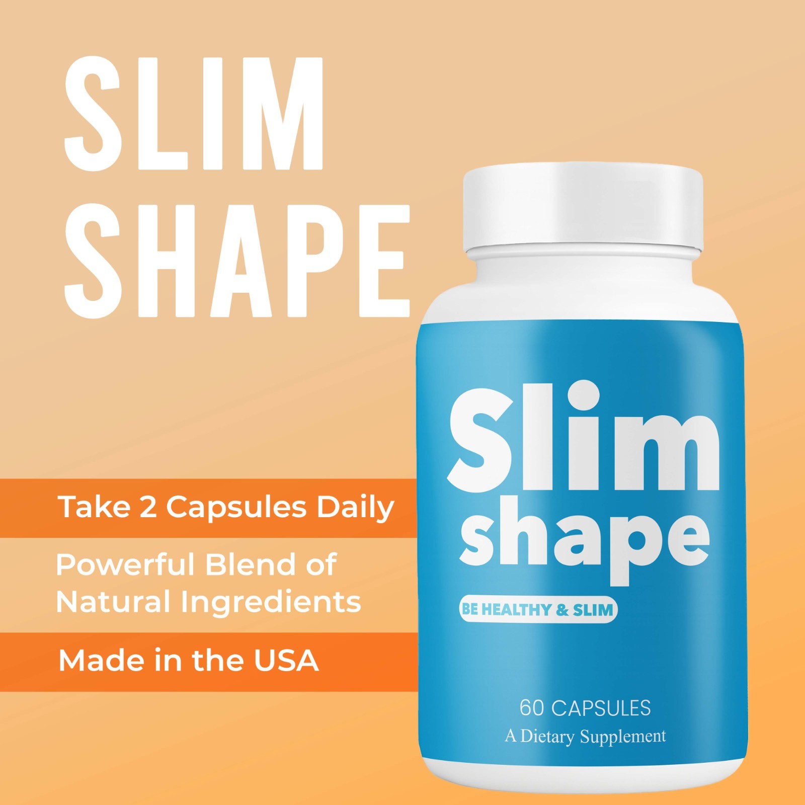 (6 Pack) Slim Shape Pills for Weight Loss, Advanced SlimShape Fat Burner Formula