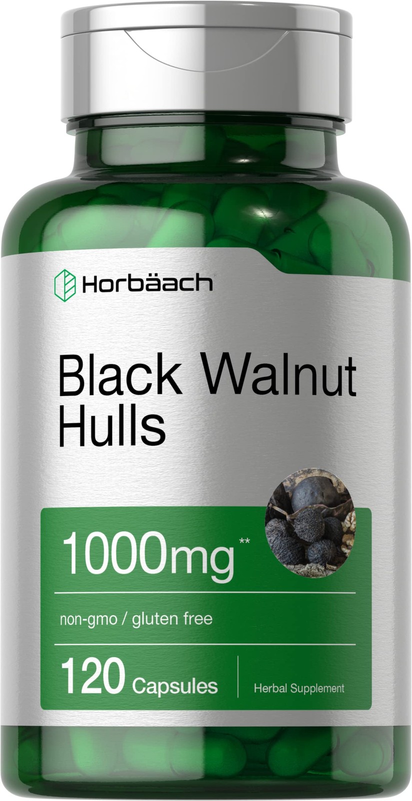 Black Walnut Hulls Capsules | 120 Count | 120 (Pack of 1)