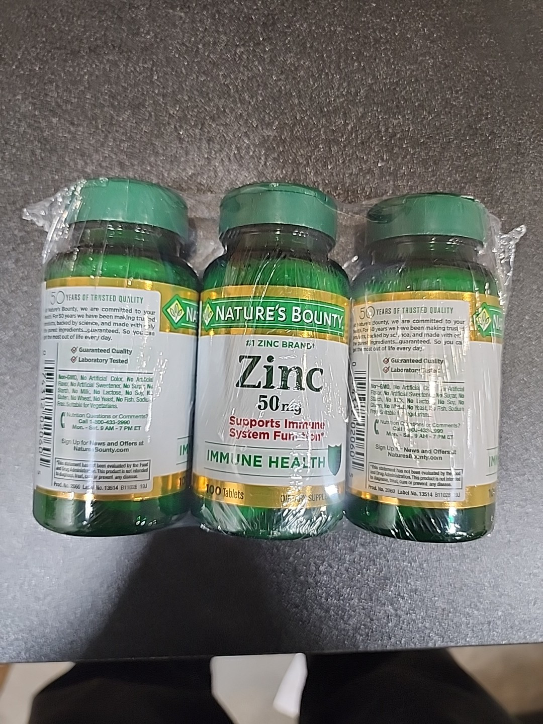 Nature’s Bounty Zinc Supports Immune Health 50mg 100 ct Caplets