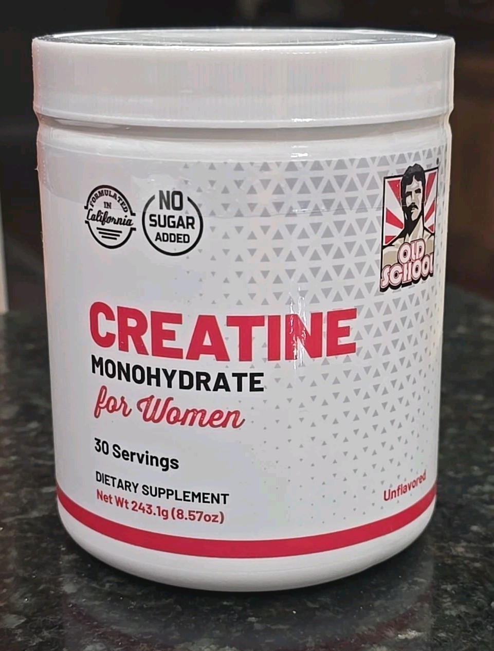Old School Labs Creatine Monohydrate for Women 240g 8.46oz Unflavored Powder New