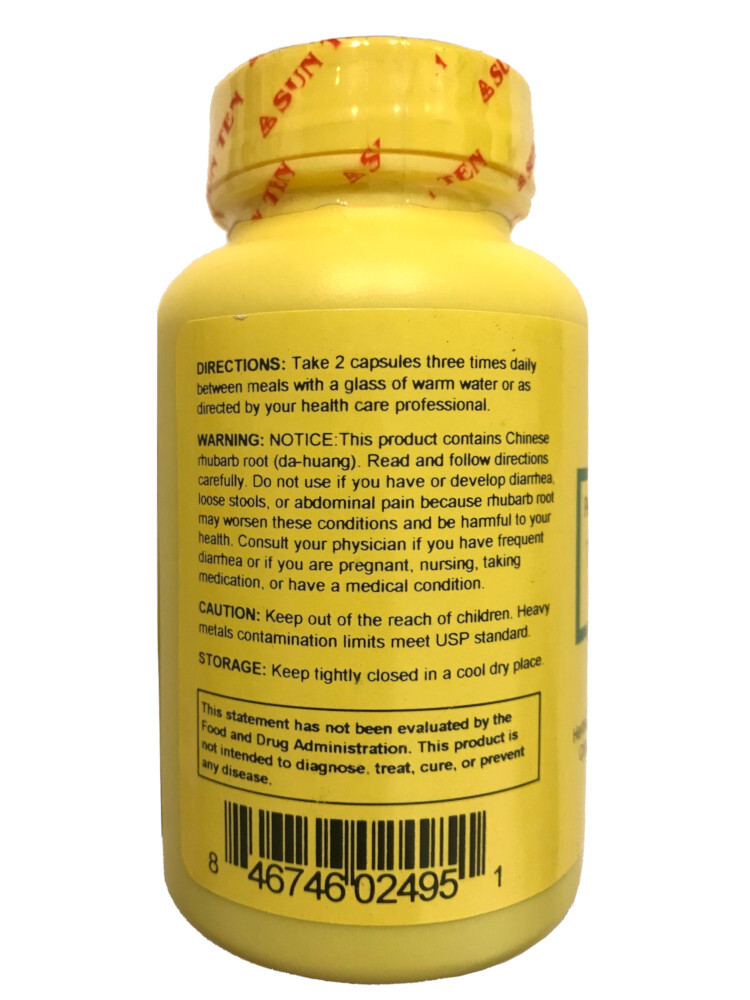 Sun Ten – Persica & Rhubarb Combination, Capsules / Tao He Cheng Qi Tang , 618B