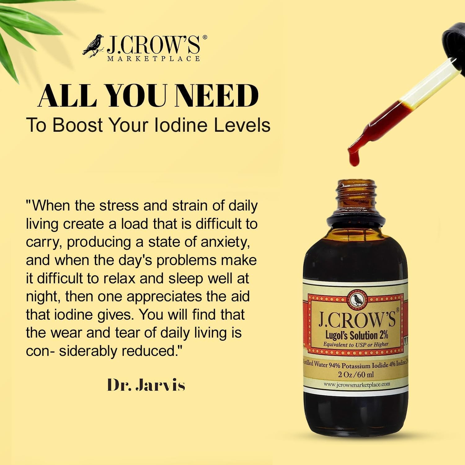 Versatile 2 oz Lugol’s Iodine Solution 2% – Reliable Iodine Source with Dropper