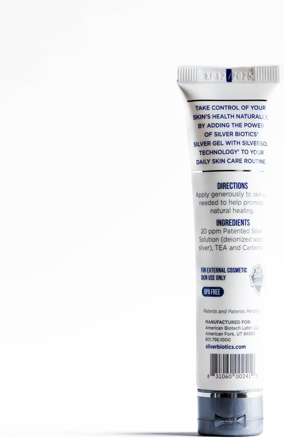 American Biotech Labs Silver Biotics Patented Multivalent SilverSol 20 PPM