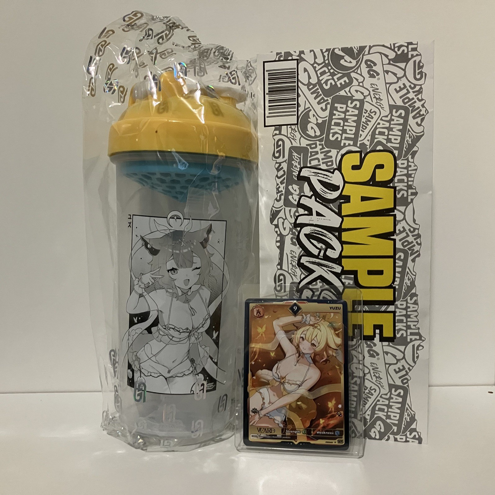GamerSupps GG Waifu Creator Cup – Yuzu and Promo w/Sticker + Samples In Hand