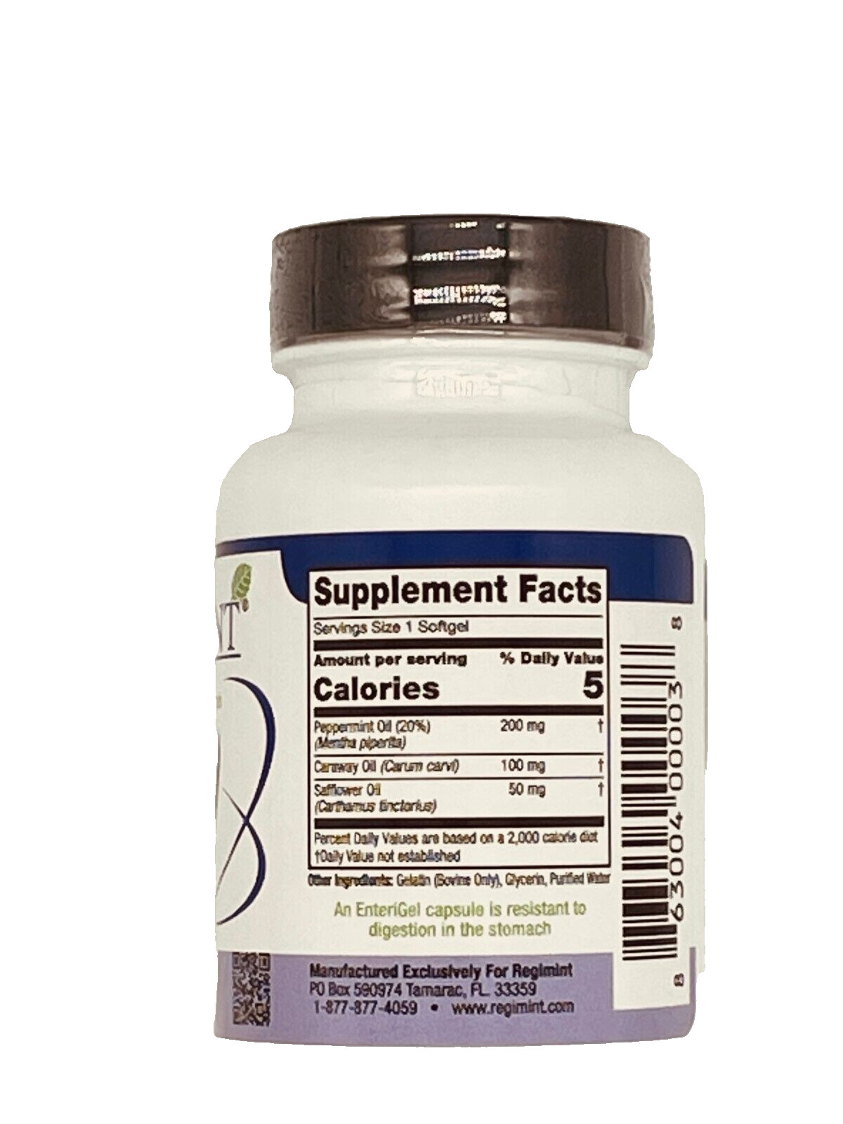 Regmint Peppermint Plus Caraway Oil For IBS Adult Colon Relief (3 Pk 300mg)