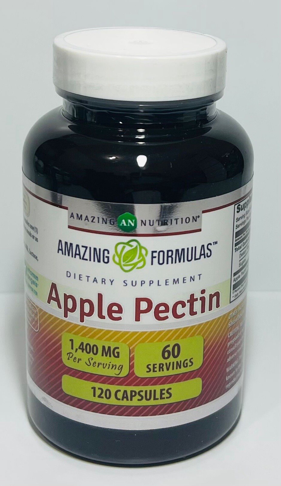 Amazing Formulas Apple Pectin 1400 mg per serving Non-GMO Gluten Free -120 count