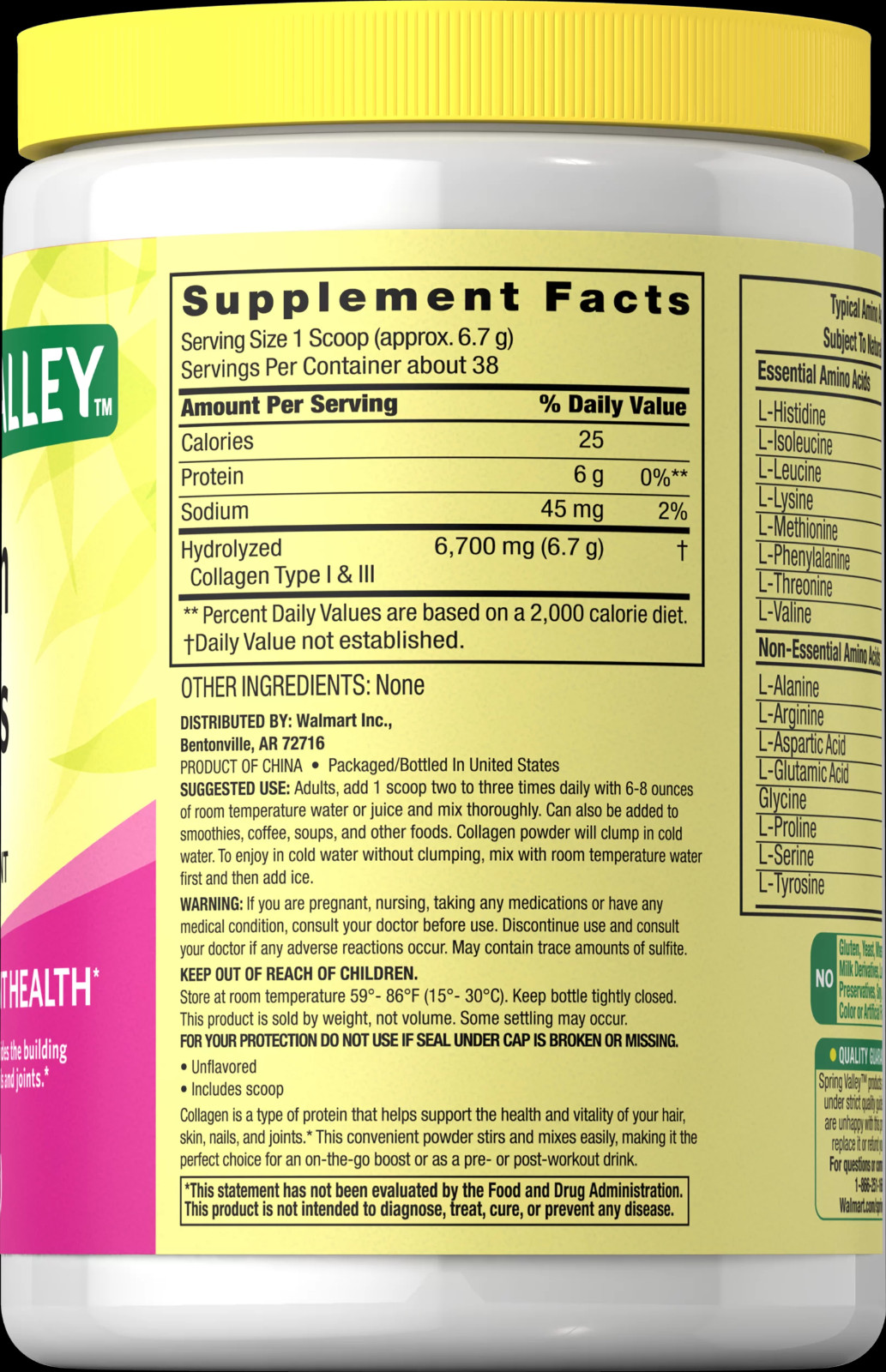 Spring Valley Collagen Peptides Type 1 & 3 Dietary Supplement 9 oz