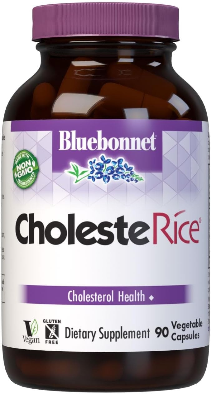 Bluebonnet Nutrition CholesteRice 90 Veggie Caps Egg-Free, Fish Free 8/27