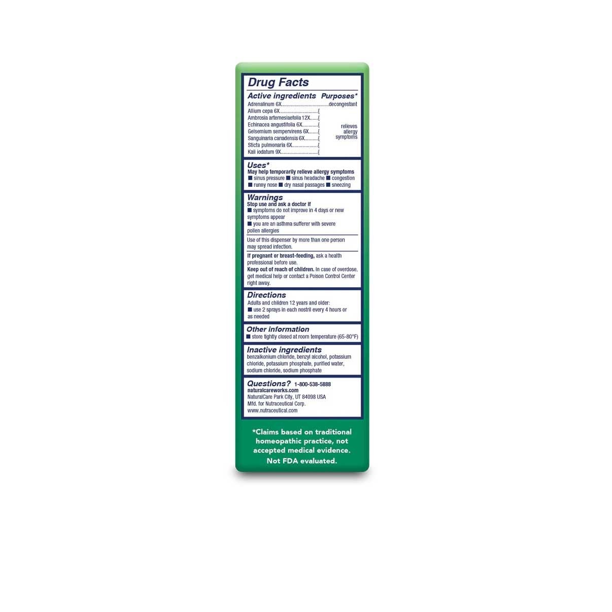 bioAllers NaturalCare Homeopathic Allergy 0.8 Fl Oz (Pack of 1), No Color