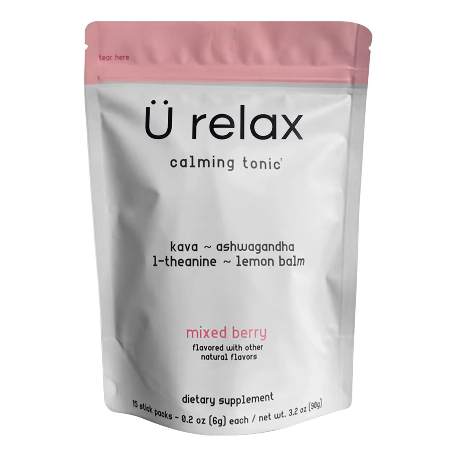 3 Pack U Relax Calming Tonic- 45 Packets MIXED BERRY Flavor Relax Calming Drink