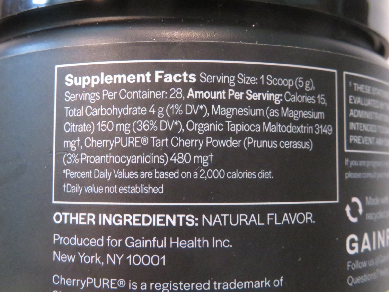 Gainful Muscle Recovery Performance Boost 4.9 Oz 28 Servings