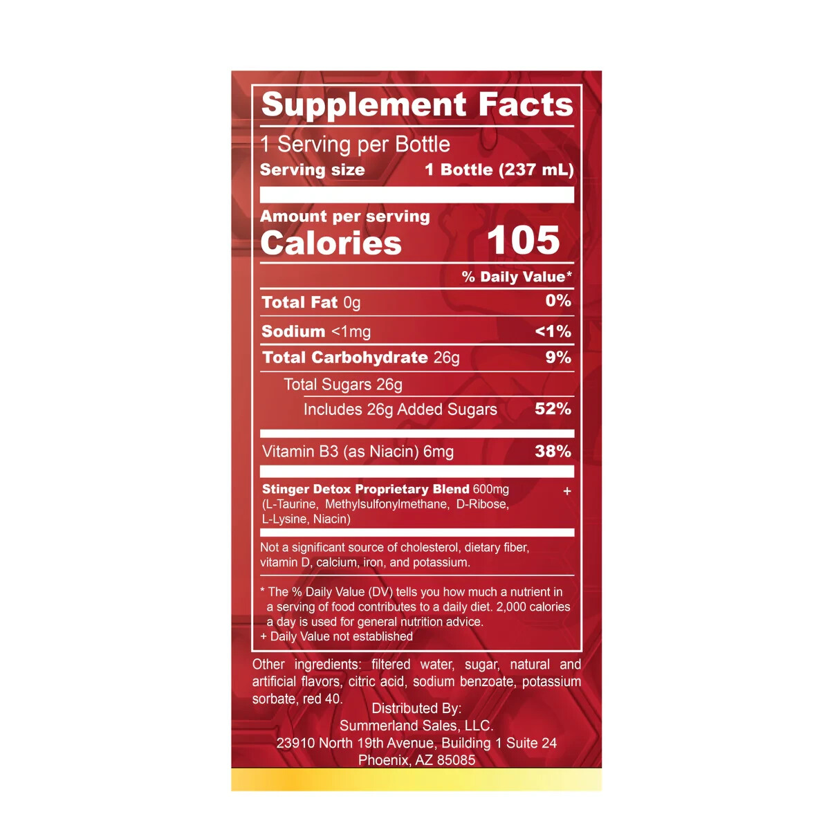 Stinger Detox Instant Detox Regular Strength Drink | Strawberry | 8 FL OZ