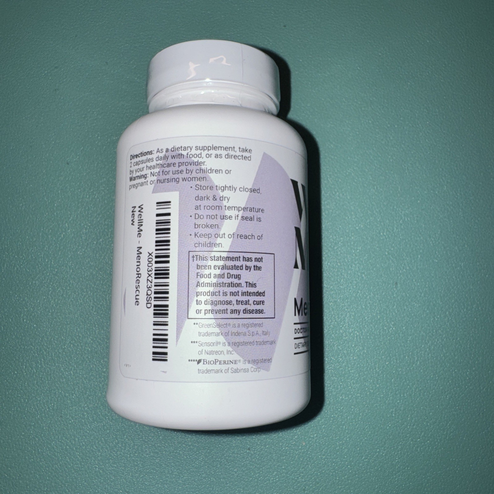 Wellme. Menorescue Pills – Meno Rescue Dietary Supplement – 60 Capsules