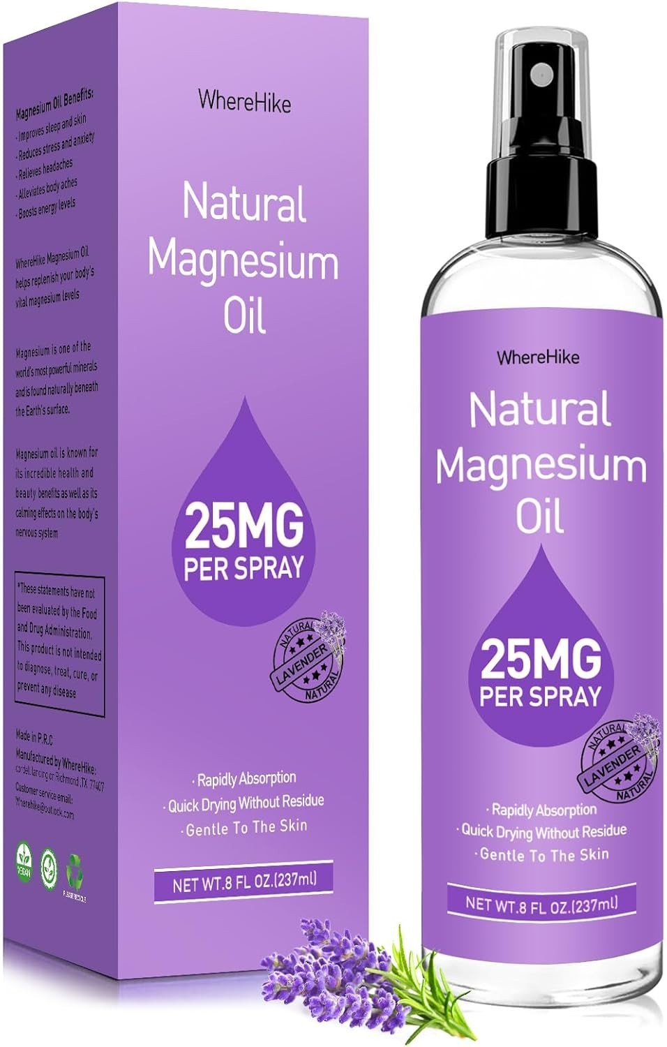 Aceite de Magnesio Spray Corporal Relajación Muscular Sueño Profundo Premium