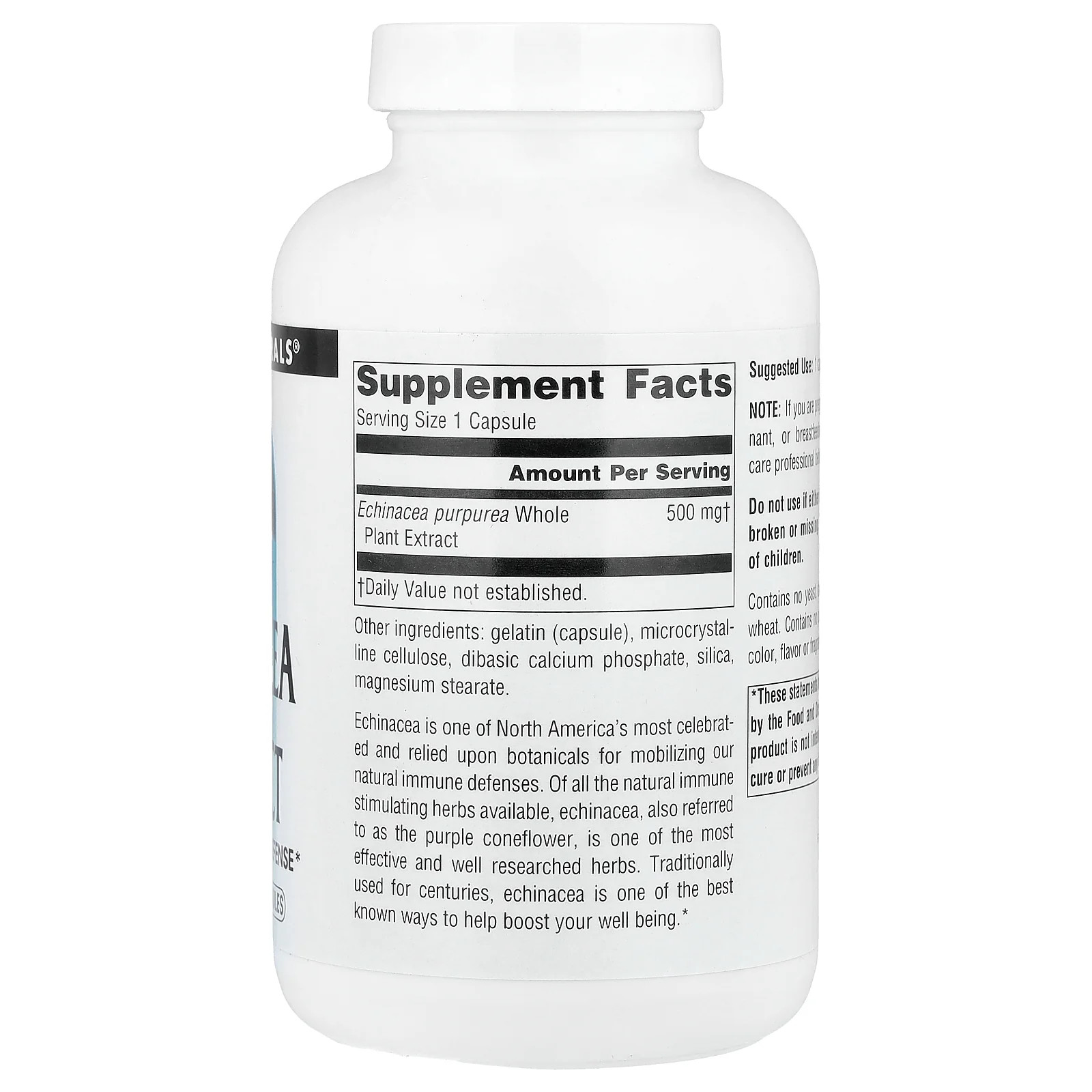 2 X Source Naturals, Echinacea Extract, 500 mg, 200 Capsules