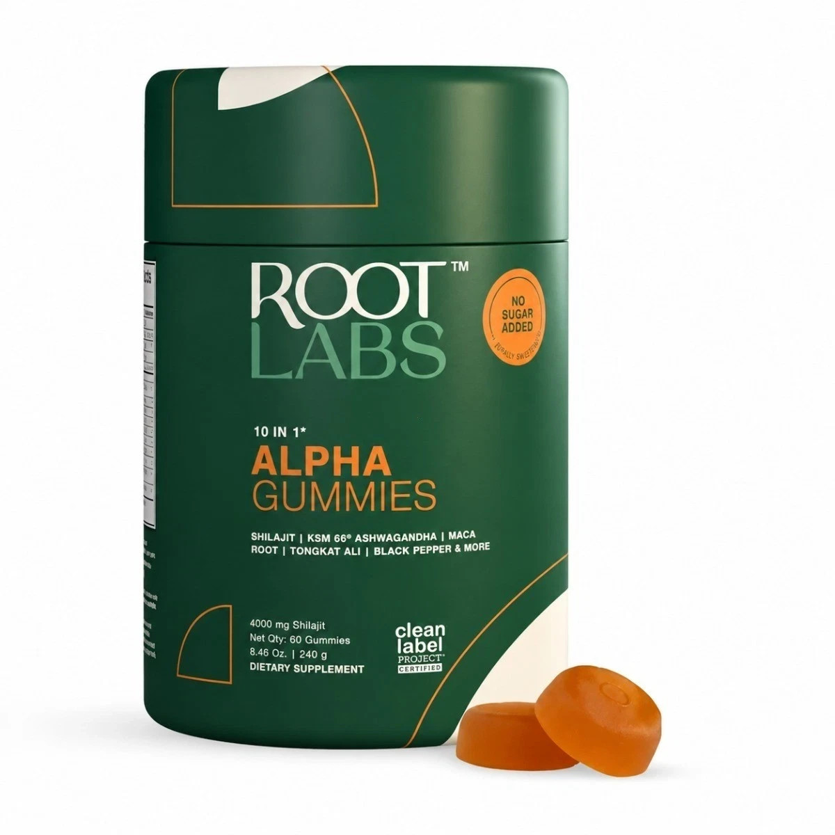 Root Labs Alpha Gummies | 4000mg Shilajit, 60 Gummies, 10-in-1 Formula
