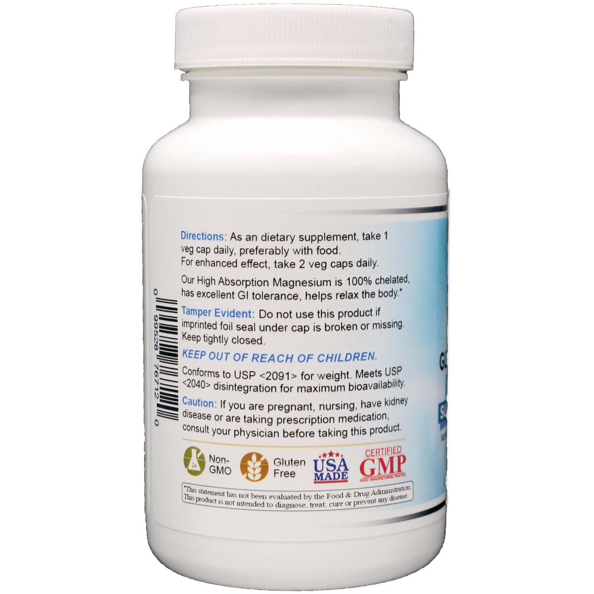 Wonder Laboratories Magnesium Glycinate 500mg, 100% Chelated for Max Absorption