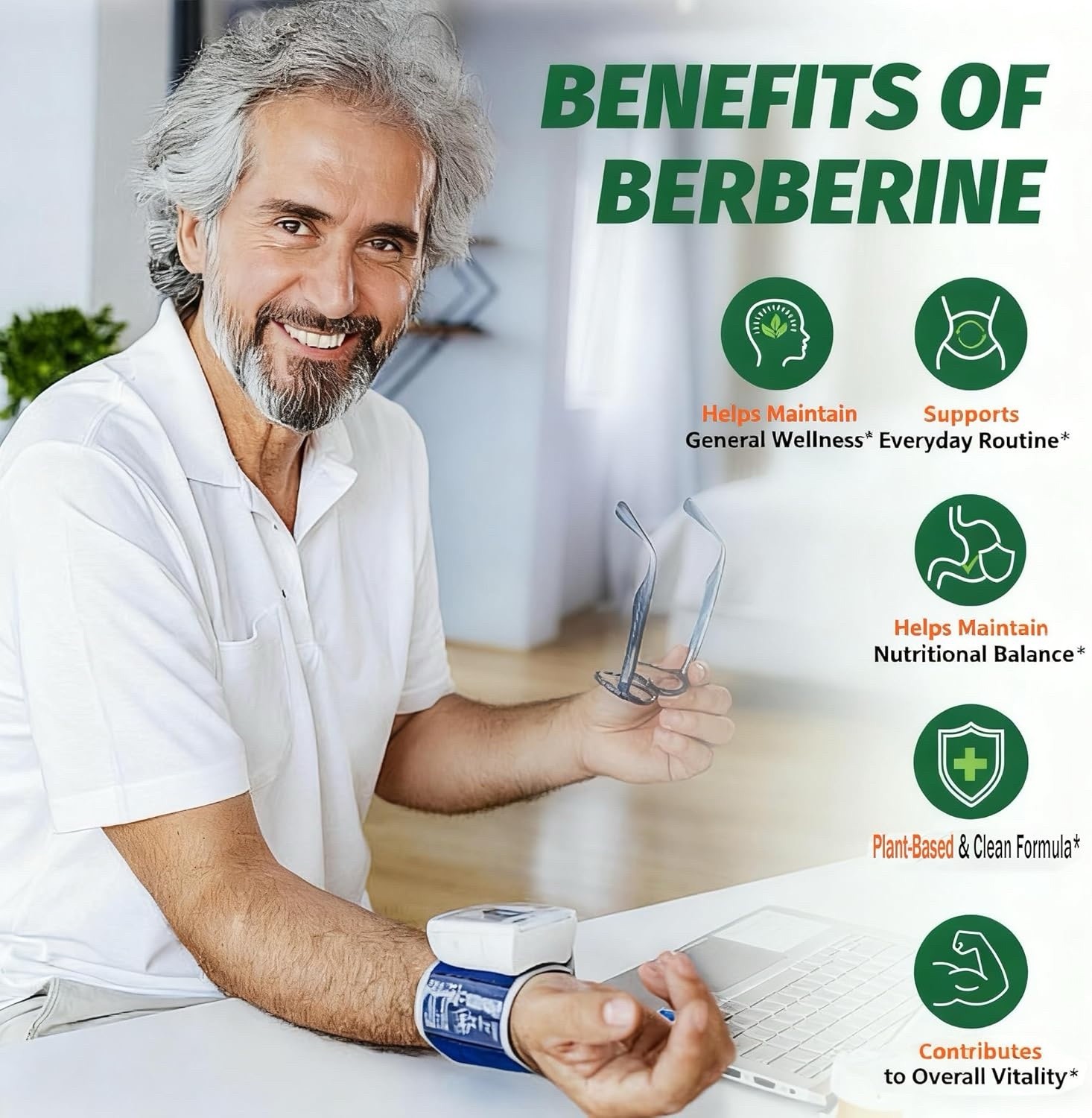Berberine 1500mg with Ceylon Cinnamon, 180 Vegetable Capsules