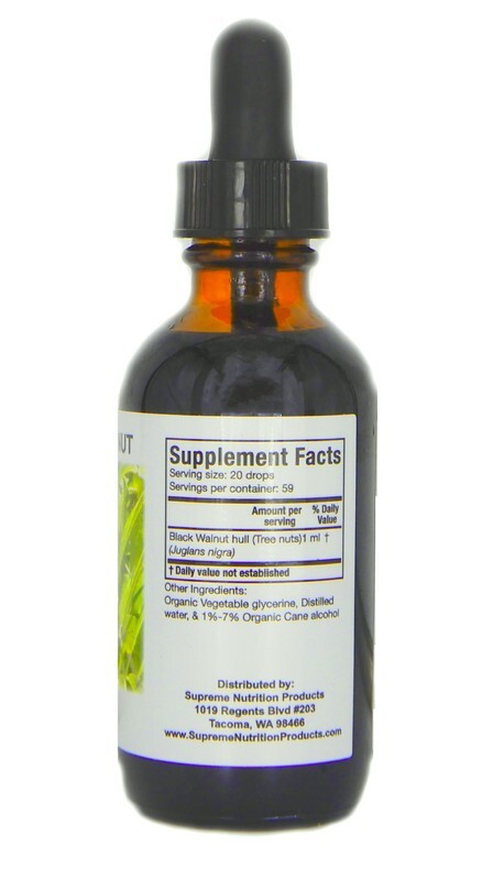Black Walnut Tincture – by Supreme Nutrition – 2 fl oz