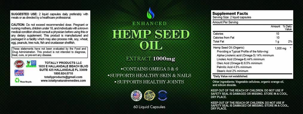 Glucose Balance Support & Hemp Seed Oil Healthy Skin Nails Joints Supplements