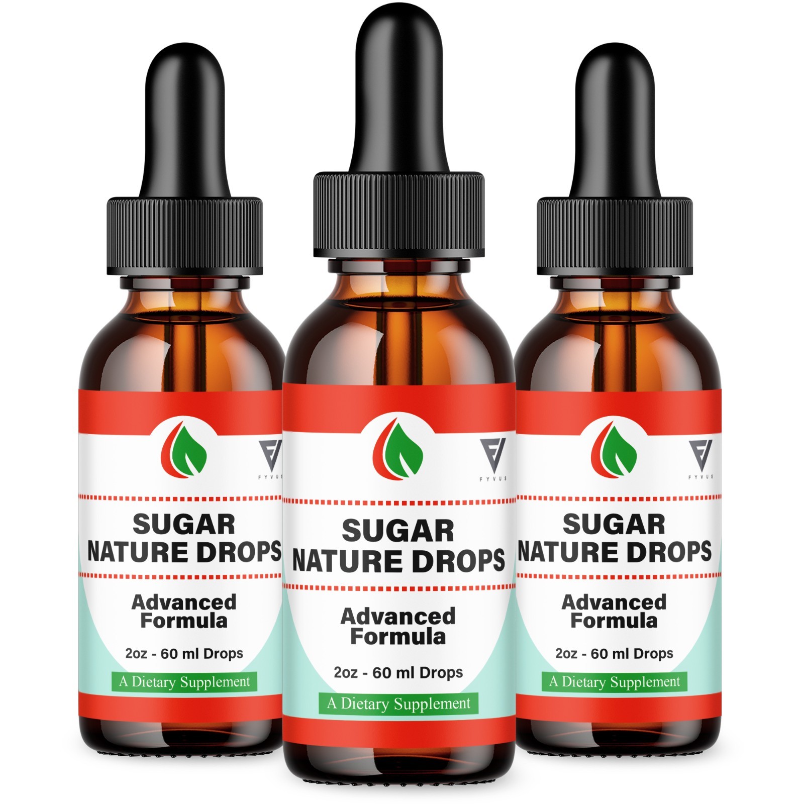 (3 Pack) Sugar Nature Drops Premium Blood Support Supplement, SugarNature (6oz)
