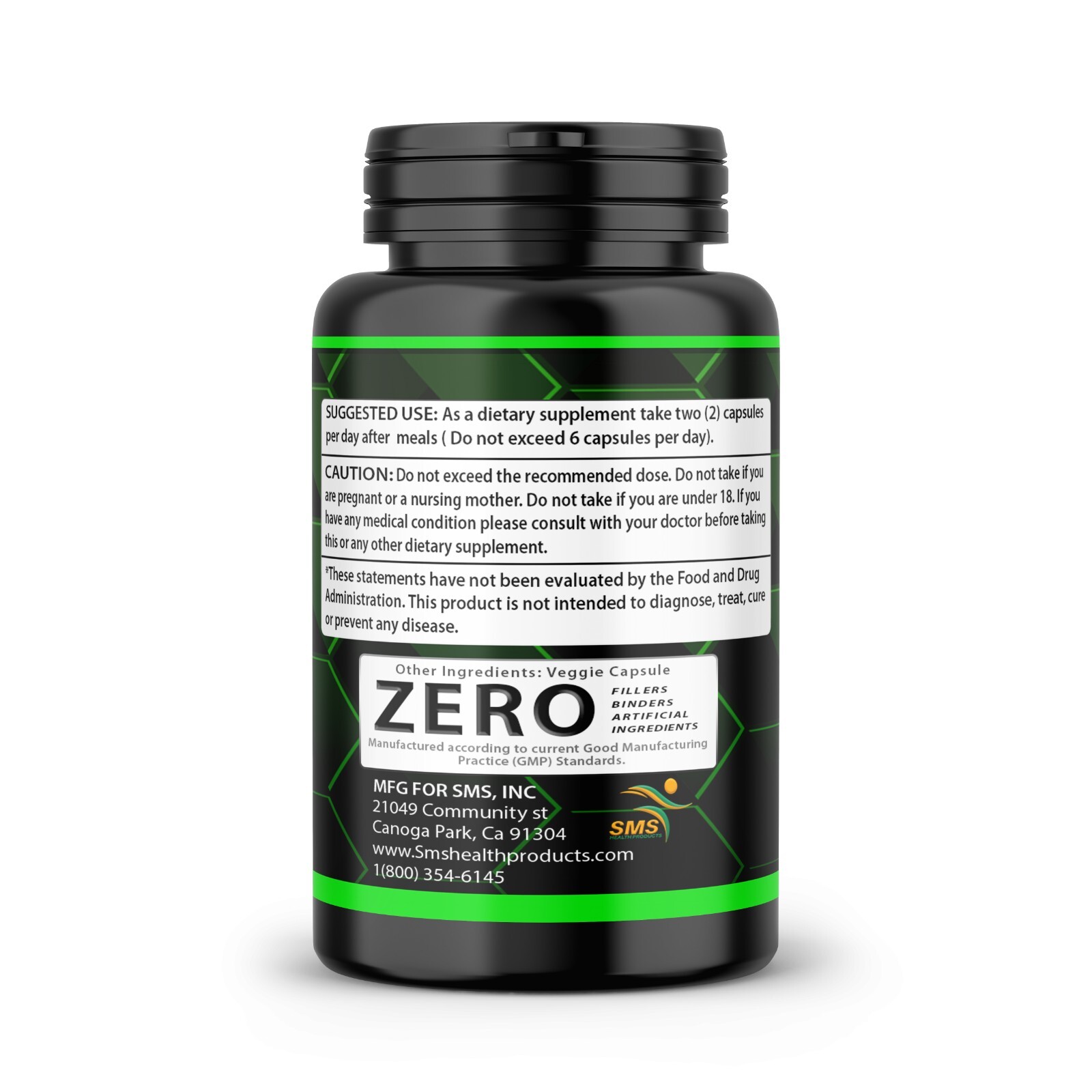 Pure Tribulus Terrestris Extract W/ 96% Saponins 60 Capsules, No Filler, Non-GMO