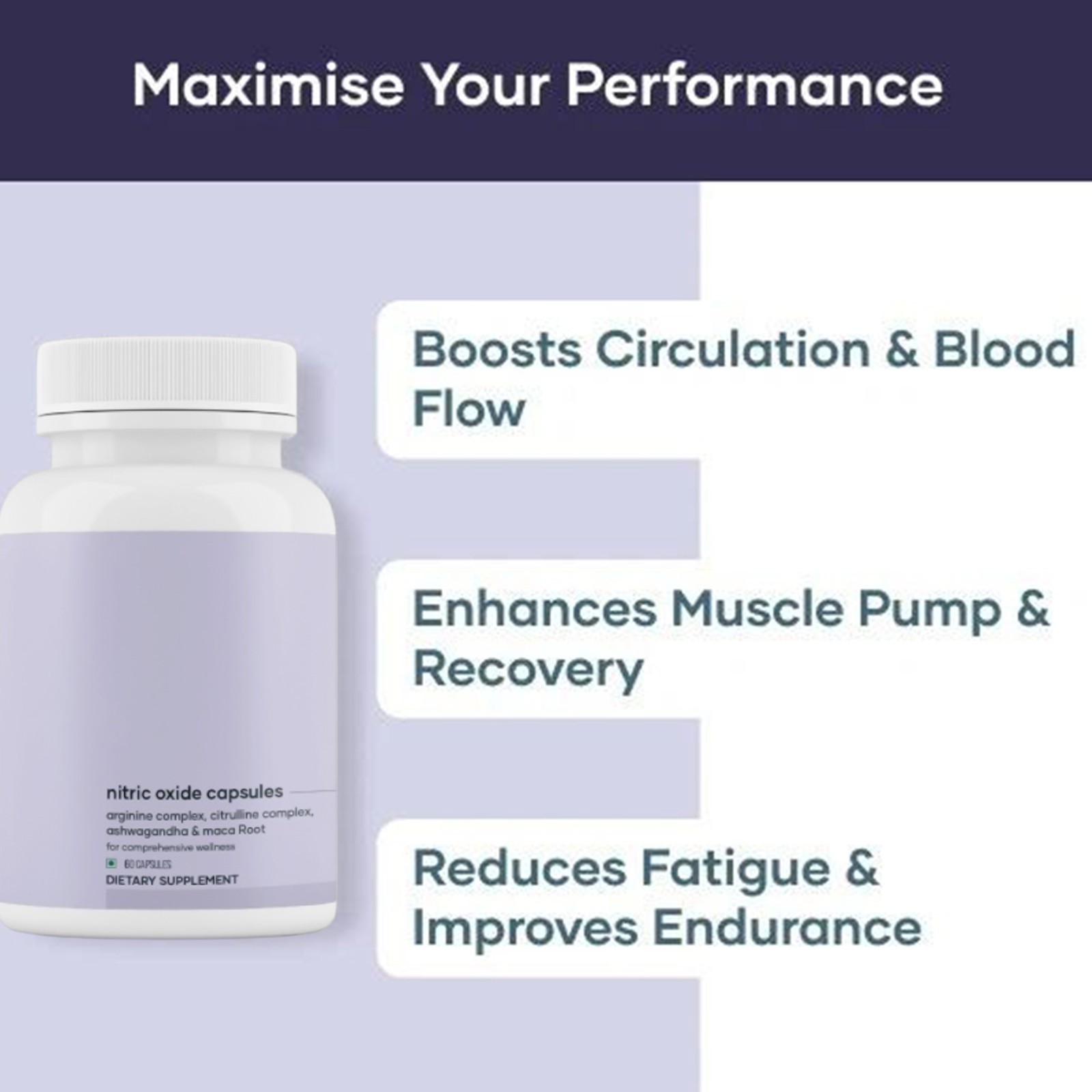 Mars Nitric Oxide Capsules Pack Of 1-2 – Supports Energy – Circulation & Muscle