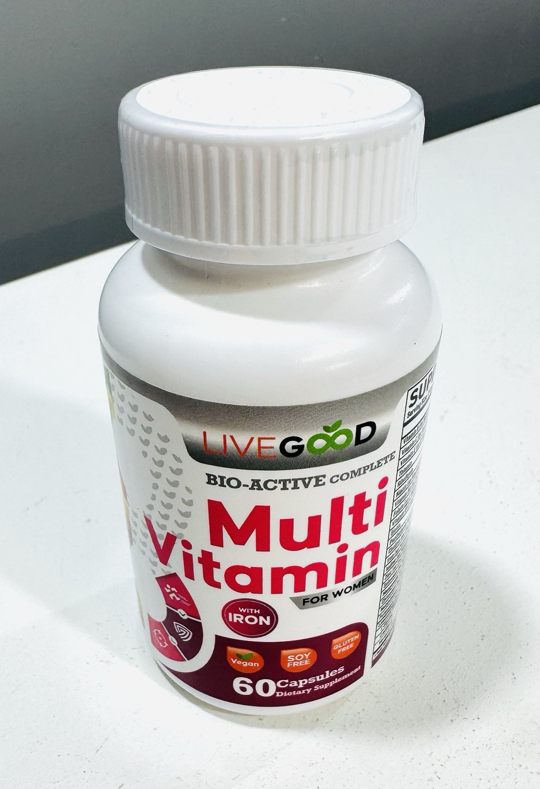 LIVEGOOD Bio-Active Complete Multi-Vitamin for Women with Iron 60 caps