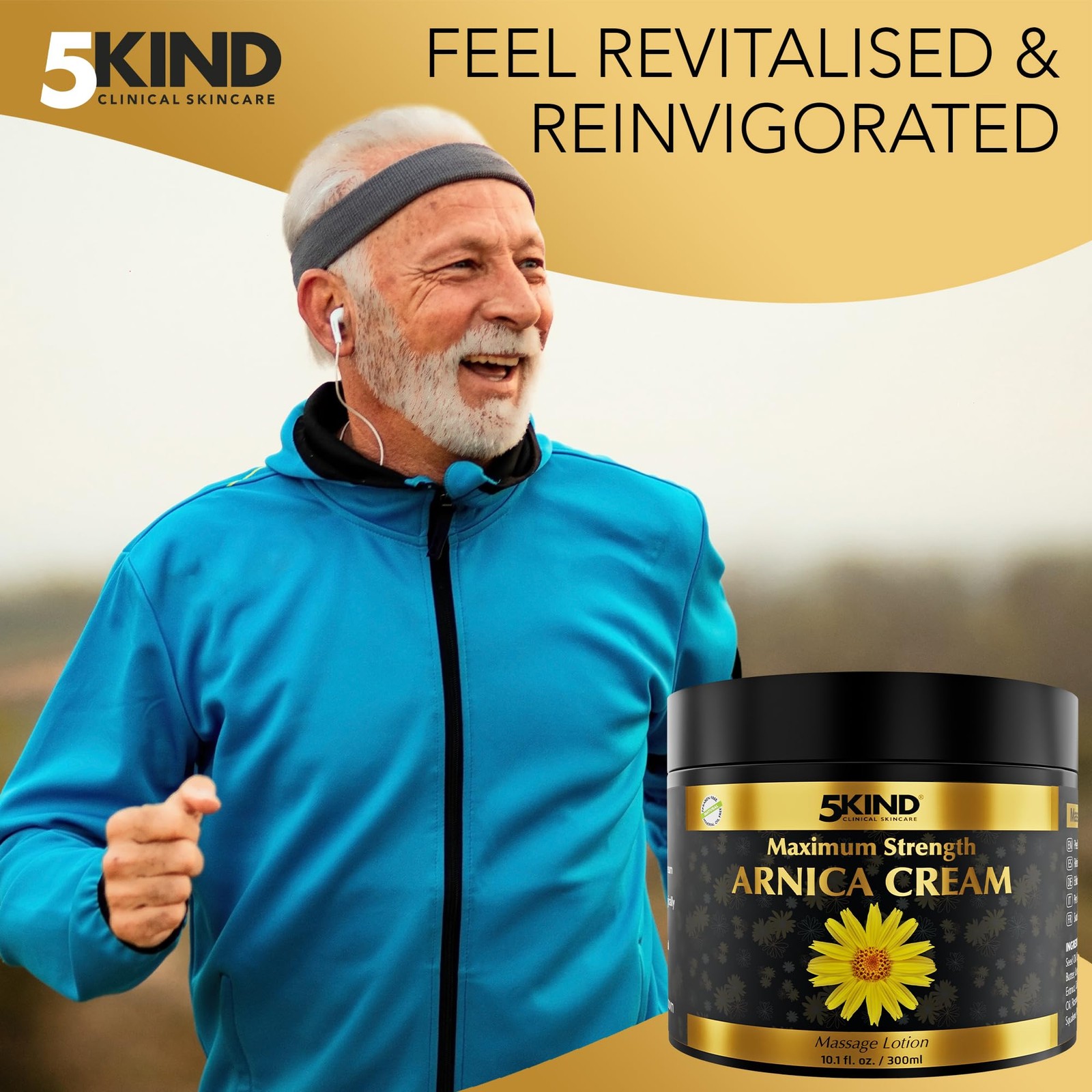 5kind Extra Strong Arnica Cream 10.1 Fl Oz – Natural Fast Acting Relief Arnic…