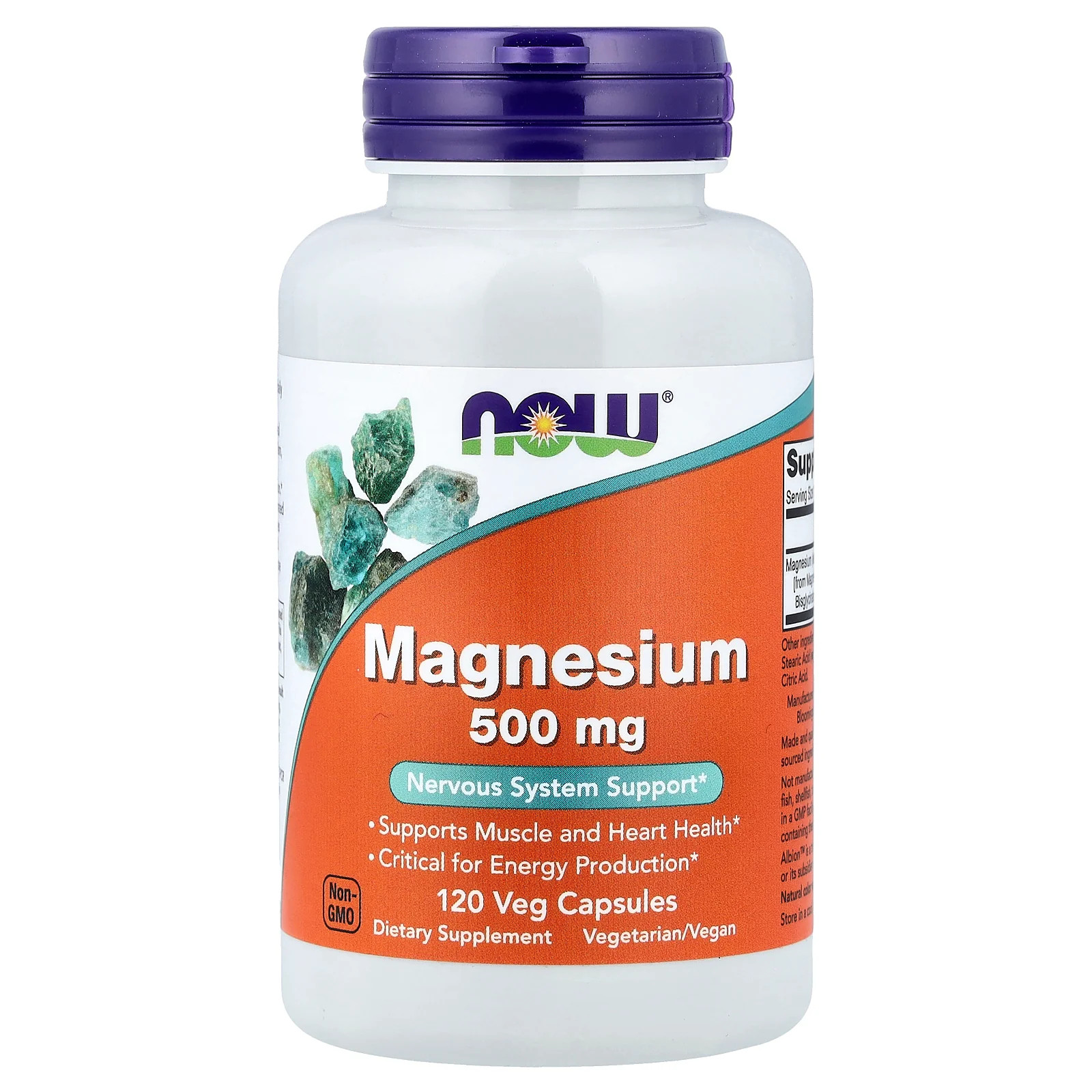 2 X NOW Foods, Magnesium, 500 mg, 120 Veg Capsules